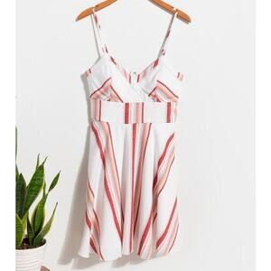 Francesca's Miami Mia Pastel Candy Stripe Spaghetti Strap Mini Dress XS